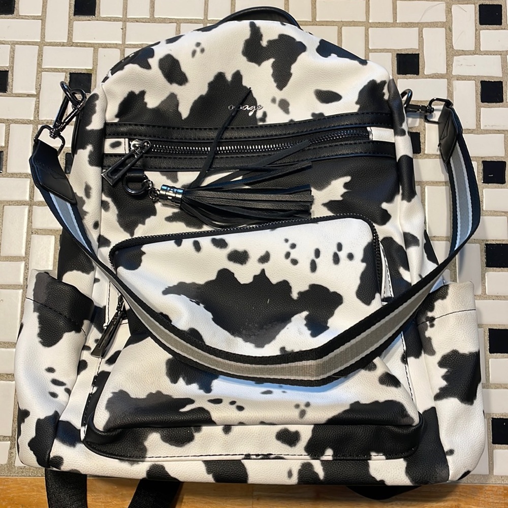 Cow print purse